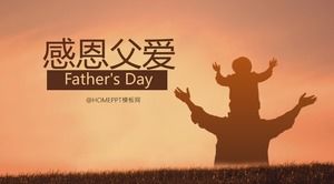Thanksgiving father love-father's day expression love ppt template