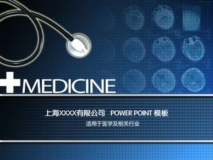 Stetoscop fundal de film medical adecvat pentru medical și industrii conexe șablon ppt