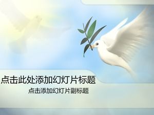 Peace dove symbolizing peace development ppt template