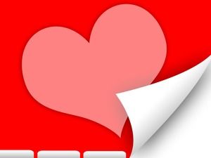 Valentinstag lieben Grußkarte minimalistische ppt Vorlage