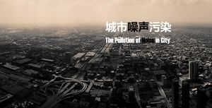 Plantilla de ppt de presentación de contaminación física de contaminación urbana
