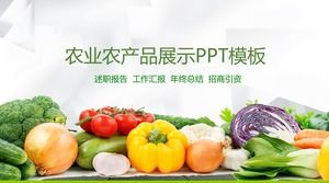 Modèle de diapositive de produits agricoles avec fond de légumes frais