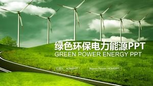 Green environmental protection power energy PPT template
