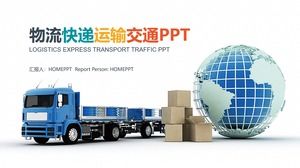 Logistik template PPT transportasi ekspres