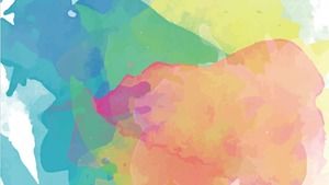 Four fresh watercolor PPT background pictures