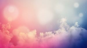 12色の雲のPPT背景画像