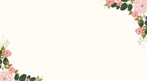 Six cartoon flower pattern PPT background pictures