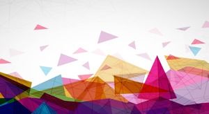 Image d'arrière-plan PowerPoint de polygone de triangle de couleur