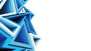 Синий сплошной треугольник многоугольник PPT фоновое изображение