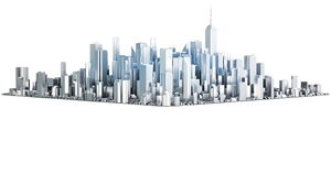 PPT фоновое изображение трехмерной модели городской застройки