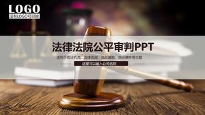 Tokmak arka plan ile yasal mahkeme adil karar PPT şablonu