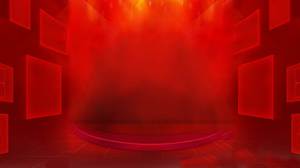 Red abstract stage PPT background picture