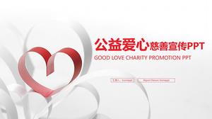 Plantilla PPT de caridad caritativa con fondo de tijeras de amor