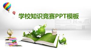 Зеленый шаблон конкурса свежих знаний PPT