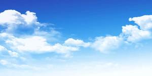 Голубое небо и белые облака PPT фоновый рисунок