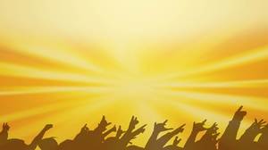 Golden character gesture silhouette PPT background picture