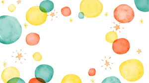 Funny watercolor bubble PPT background picture