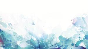 Beautiful ink ink trace PowerPoint background picture