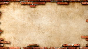 Broken brick wall PPT background picture