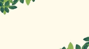 Image d'arrière-plan de bordure de diapositive de feuilles fraîches