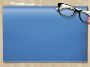 Satu set gambar latar belakang PPT notepad biru