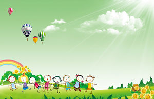 Imagem de fundo do ppt do dia das crianças de personagem de desenho animado