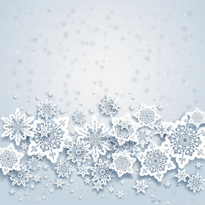Un ensemble d'images de fond PPT art flocon de neige blanc