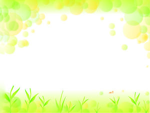 Image d'arrière-plan PPT élégant herbe verte jaune abstrait
