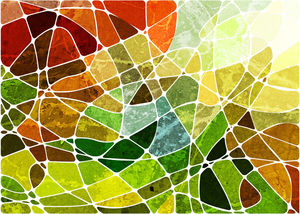 Art PPT template picture of colorful mosaic background