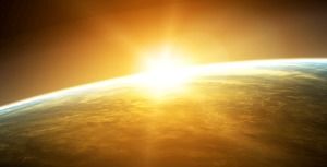 파워 포인트 템플릿-행성 햇빛 우주 풍경