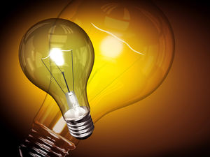 Electric light bulb PowerPoint background picture