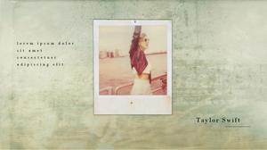 懷舊音樂風格泰勒·斯威夫特（Taylor Swift）個人主題ppt模板