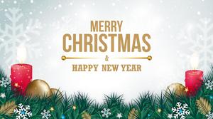 Merry Christmas atmosphere simple christmas ppt template