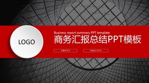 Black and red color flat business work summary and next year work plan ppt template