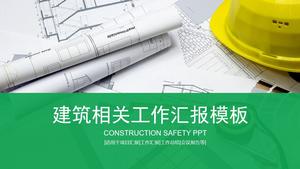 Relatório de trabalho de construção pregação de segurança de construção modelo de ppt abrangente