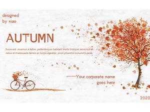 Cold autumn-autumn theme ppt template