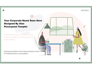 Illustration style work ppt template