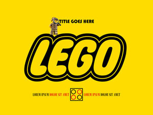 เลโก้ (เลโก้) สไตล์เลโก้อิฐธีม PPT แม่แบบ