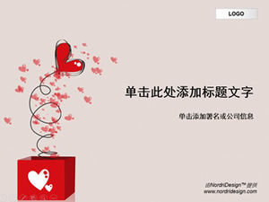 Șablon ppt de dragoste-romantică creativă de Ziua Îndrăgostiților (3 seturi)