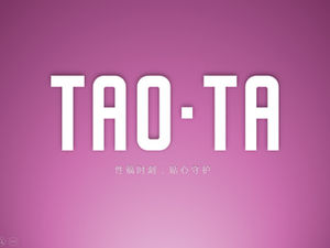 Simple, stylish and atmospheric TAOTA product launch ppt template