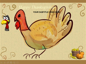 Thème de la dinde Happy Thanksgiving Modèle ppt de Thanksgiving