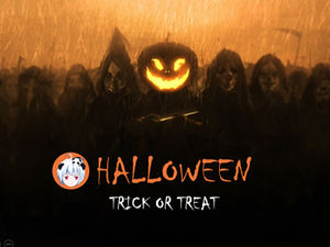 Imagine mare HD diverse materiale pentru elemente de Halloween gratuit șablon ppt de Halloween