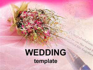 Dua set template ppt tema pernikahan sederhana