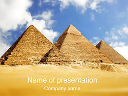 Pyramid tourism industry ppt template