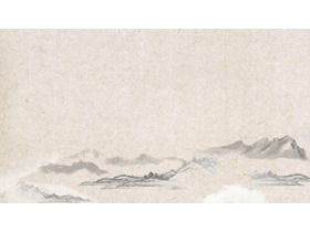 Starożytny i elegancki atrament chiński obraz tła w stylu PPT