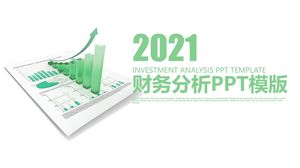 Modèle ppt de rapport d'analyse financière 2021 frais et simple