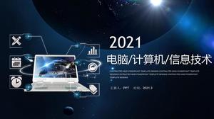 modèle ppt de technologie de l'information informatique 2021