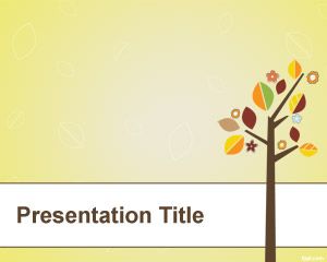 树与叶的PowerPoint模板