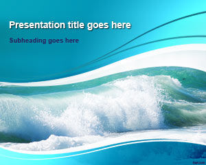Ocean Waves modello di PowerPoint