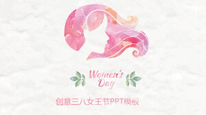 Modelo de PPT do Dia da Rainha para o Dia da Mulher